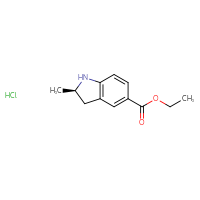 Chemical structure of ethyl (2R)-2-methyl-2,3-dihydro-1H-indole-5-carboxylate hydrochloride - CSSB20963517099