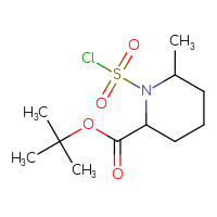 Chemical structure of tert-butyl 1-(chlorosulfonyl)-6-methylpiperidine-2-carboxylate - CSSB15002726898