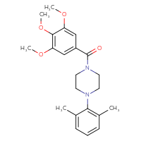 Chemical structure of 1-(2,6-dimethylphenyl)-4-(3,4,5-trimethoxybenzoyl)piperazine - CSSB00028343251