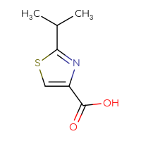 Chemical structure of 2-(propan-2-yl)-1,3-thiazole-4-carboxylic acid - CSSB00000749587