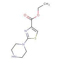 Chemical structure of ethyl 2-(piperazin-1-yl)-1,3-thiazole-4-carboxylate - CSSB00005999306