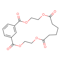Chemical structure of 3,6,13,16-tetraoxabicyclo[16.3.1]docosa-1(22),18,20-triene-2,7,12,17-tetrone - CSSB06256080516