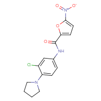 Chemical structure of N-[3-chloro-4-(pyrrolidin-1-yl)phenyl]-5-nitrofuran-2-carboxamide - CSSB00105222174
