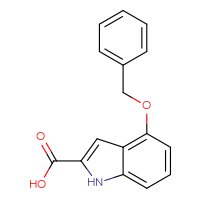 Chemical structure of 4-(benzyloxy)-1H-indole-2-carboxylic acid - CSSB00000037416