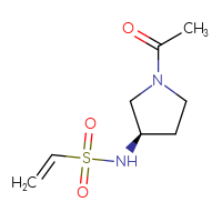 Chemical structure of N-[(3R)-1-acetylpyrrolidin-3-yl]ethene-1-sulfonamide - CSSB09892152648