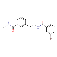 Chemical structure of 3-{2-[(3-bromophenyl)formamido]ethyl}-N-methylbenzamide - CSSB02121926262
