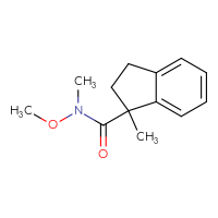 Chemical structure of N-methoxy-N,1-dimethyl-2,3-dihydro-1H-indene-1-carboxamide - CSSB01992781632
