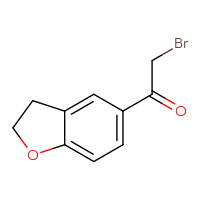 Chemical structure of 2-bromo-1-(2,3-dihydro-1-benzofuran-5-yl)ethan-1-one - CSSB00000241338