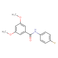 Chemical structure of N-(4-fluorophenyl)-3,5-dimethoxybenzamide - CSSB00046235116