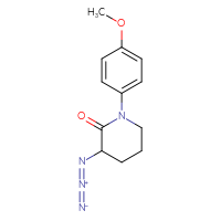 Chemical structure of 3-azido-1-(4-methoxyphenyl)piperidin-2-one - CSSB00138557349