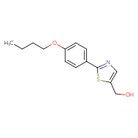 Chemical structure of [2-(4-butoxyphenyl)-1,3-thiazol-5-yl]methanol - CSSB06586110781