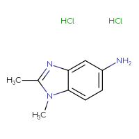 Chemical structure of 1,2-dimethyl-1H-1,3-benzodiazol-5-amine dihydrochloride - CSSB00102583524