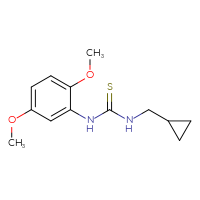 Chemical structure of 3-(cyclopropylmethyl)-1-(2,5-dimethoxyphenyl)thiourea - CSSB00103886361