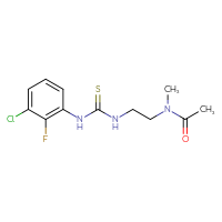 Chemical structure of N-(2-{[(3-chloro-2-fluorophenyl)carbamothioyl]amino}ethyl)-N-methylacetamide - CSSB21432452257