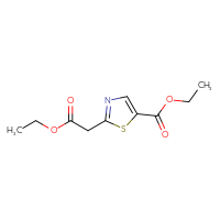 Chemical structure of ethyl 2-(2-ethoxy-2-oxoethyl)-1,3-thiazole-5-carboxylate - CSSB00011067616