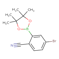 Chemical structure of 4-bromo-2-(4,4,5,5-tetramethyl-1,3,2-dioxaborolan-2-yl)benzonitrile - CSSB00010219377