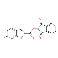 Chemical structure of 1,3-dioxo-2,3-dihydro-1H-isoindol-2-yl 6-fluoro-1-benzothiophene-2-carboxylate - CSSB00116216670