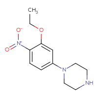 Chemical structure of 1-(3-ethoxy-4-nitrophenyl)piperazine - CSSB00000724627