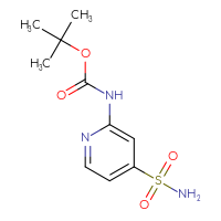 Chemical structure of tert-butyl N-(4-sulfamoylpyridin-2-yl)carbamate - CSSB02517538451