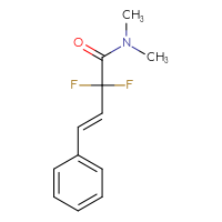 Chemical structure of (3E)-2,2-difluoro-N,N-dimethyl-4-phenylbut-3-enamide - CSSB08179879265
