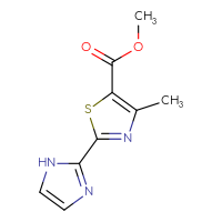 Chemical structure of methyl 2-(1H-imidazol-2-yl)-4-methyl-1,3-thiazole-5-carboxylate - CSSB00014971471