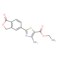 Chemical structure of ethyl 4-methyl-2-(1-oxo-1,3-dihydro-2-benzofuran-5-yl)-1,3-thiazole-5-carboxylate - CSSB06595015208
