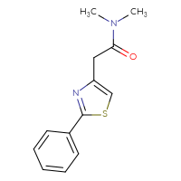 Chemical structure of N,N-dimethyl-2-(2-phenyl-1,3-thiazol-4-yl)acetamide - CSSB00046091297