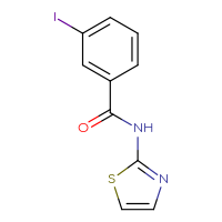 Chemical structure of 3-iodo-N-(1,3-thiazol-2-yl)benzamide - CSSB00000154109