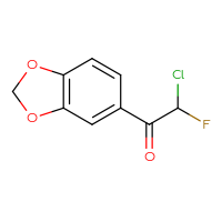 Chemical structure of 1-(2H-1,3-benzodioxol-5-yl)-2-chloro-2-fluoroethan-1-one - CSSB20813997657