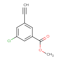 Chemical structure of methyl 3-chloro-5-ethynylbenzoate - CSSB03898138325