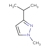 Chemical structure of 1-methyl-3-(propan-2-yl)-1H-pyrazole - CSSB00000756475
