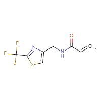 Chemical structure of N-{[2-(trifluoromethyl)-1,3-thiazol-4-yl]methyl}prop-2-enamide - CSSB01918978062