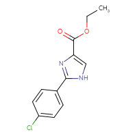 Chemical structure of ethyl 2-(4-chlorophenyl)-1H-imidazole-4-carboxylate - CSSB00020130764