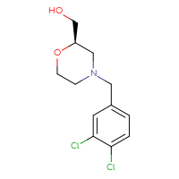 Chemical structure of [(2R)-4-[(3,4-dichlorophenyl)methyl]morpholin-2-yl]methanol - CSSB00126150535