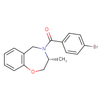 Chemical structure of (3R)-4-(4-bromobenzoyl)-3-methyl-2,3,4,5-tetrahydro-1,4-benzoxazepine - CSSB21432560324