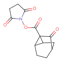 Chemical structure of 2,5-dioxopyrrolidin-1-yl 8-oxotricyclo[3.2.1.0²,⁷]octane-1-carboxylate - CSSB20270129137