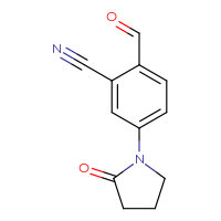 Chemical structure of 2-formyl-5-(2-oxopyrrolidin-1-yl)benzonitrile - CSSB00020651419