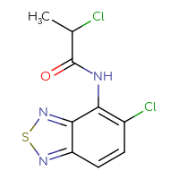 Chemical structure of 2-chloro-N-(5-chloro-2,1,3-benzothiadiazol-4-yl)propanamide - CSSB00012286683