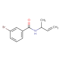 Chemical structure of 3-bromo-N-(but-3-en-2-yl)benzamide - CSSB00012743432