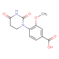 Chemical structure of 4-(2,4-dioxo-1,3-diazinan-1-yl)-3-methoxybenzoic acid - CSSB06626407550