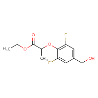 Chemical structure of ethyl 2-[2,6-difluoro-4-(hydroxymethyl)phenoxy]propanoate - CSSB00008446499