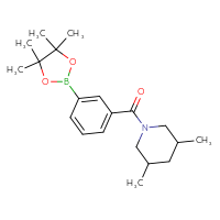 Chemical structure of 3,5-dimethyl-1-[3-(4,4,5,5-tetramethyl-1,3,2-dioxaborolan-2-yl)benzoyl]piperidine - CSSB02229493964