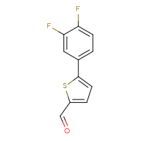Chemical structure of 5-(3,4-difluorophenyl)thiophene-2-carbaldehyde - CSSB00011265021