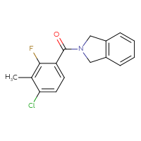Chemical structure of 2-(4-chloro-2-fluoro-3-methylbenzoyl)-2,3-dihydro-1H-isoindole - CSSB06475258487