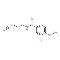 Chemical structure of 3-chloro-4-methoxy-N-(pent-4-yn-1-yl)benzamide - CSSB01997952226