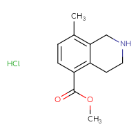 Chemical structure of methyl 8-methyl-1,2,3,4-tetrahydroisoquinoline-5-carboxylate hydrochloride - CSSB14948178946