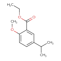 Chemical structure of ethyl 2-methoxy-5-(propan-2-yl)benzoate - CSSB00051569372