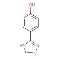 Chemical structure of 4-(4H-1,2,4-triazol-3-yl)phenol - CSSB00000119330