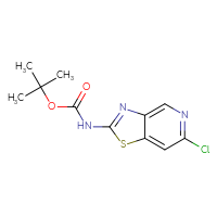 Chemical structure of tert-butyl N-{6-chloro-[1,3]thiazolo[4,5-c]pyridin-2-yl}carbamate - CSSB03496561230