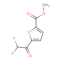 Chemical structure of methyl 5-(2,2-difluoroacetyl)thiophene-2-carboxylate - CSSB00103112317